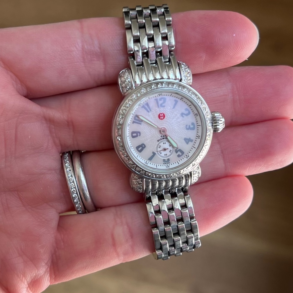 Michele Diamond Round Women’s Watch